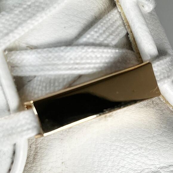 Aldo White Sneakers with Floral Embroidery and Gold Accents - Picture 11 of 13